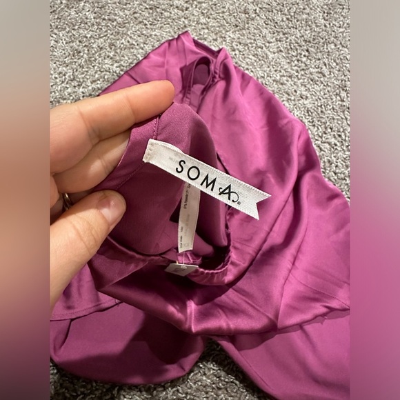 NWT Soma Satin Strappy Cami in Prism Purple Sleep Lounge Casual , size XXL - Picture 3 of 9